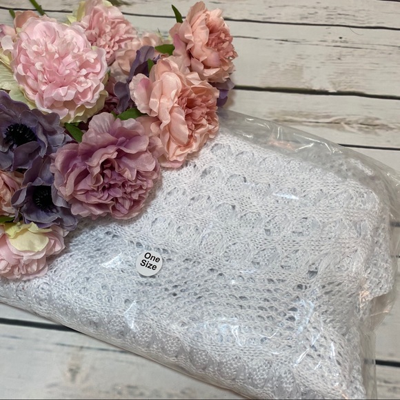 Boho White Crochet Knit Beach Dress Bikini Coverup - Picture 15 of 16